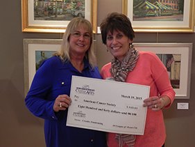 ACS fundraiser check presentation