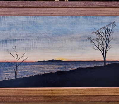 DMV #1 Assateague Afterglow - Wood Veneer - 20"h x 31"w DMV #1 Assateague Afterglow - Wood Veneer - 20"h x 31"w