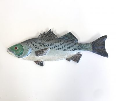 11) Hand Carved Small Wood Rockfish 5.5x13.5