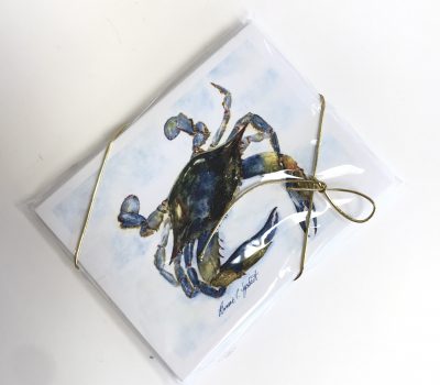 9) Blue Crab 4 Cards With Envelopes