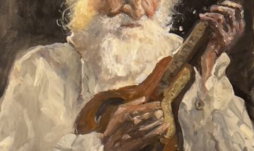 14 Gypsy Musician (inspired By The Italian Impressionists, In The Style Of Mancini, Baldini And Machiaioli) Oil