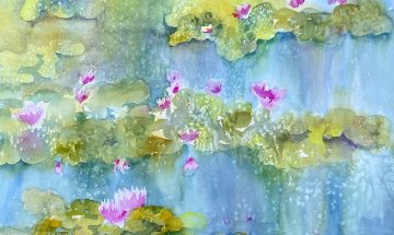 31 Water Lillies (inspired By Monet) Watercolor