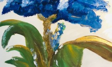 39 Blue Iris (inspired By Van Gogh) Acrylic