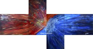 Singularity Quadtriptych Acrylic And Metallic