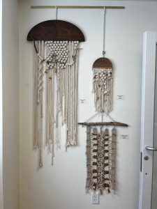 2. Macrame Jellyfish (small Sold, Large $200), Natural Gold Connections Macrame $75