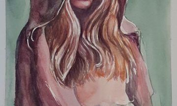 6 Web Cloaked In Thought , Watercolor, $295, Jacqueline Bruce Yamin