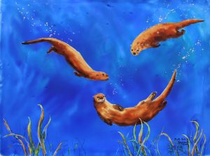1 Otters Watercolor
