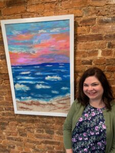 Artist With August Beach Acrylic (1)
