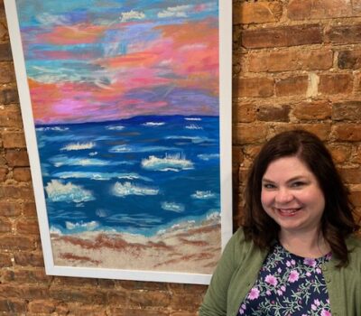 Artist With August Beach Acrylic (1)