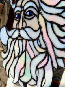 Santa Stained Glass