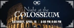 Night At The Colosseum Givebutter Graphic